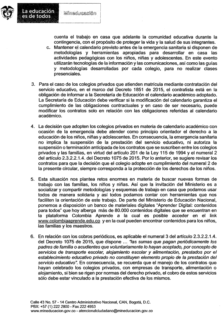 Directiva MEN 03 2